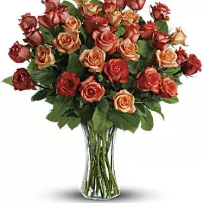 <div id="mark-2" class="m-pdp-tabs-marketing-description">The sun will come out tomorrow, and tomorrow, and tomorrow with this blazing bouquet of orange roses. Orange, light orange and dark orange - gorgeous roses delivered in a sparkling flared glass vase. No doubt about it, this is one hot gift.</div>
 
<div id="desc-2">
<ul>
 	<li>This spectacular bouquet includes orange roses, light orange roses and dark oranges accented with salal.</li>
 	<li>Delivered in a flared glass vase.</li>
</ul>
</div>